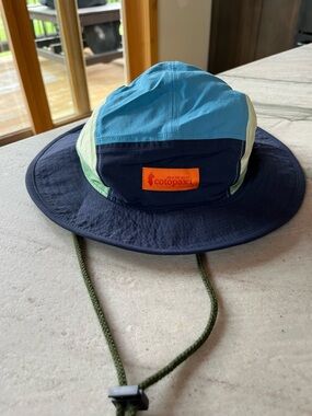 cotopaxi navy, teal & mint colorblock boonie hat